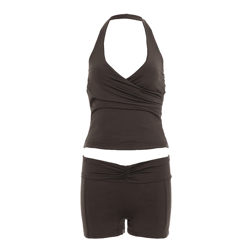 Dame sporty bikini-set med stilfull skjæring og justerbare stropper Skjora
