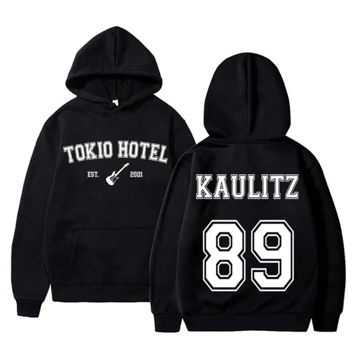 Women's hoodie with modern band design and comfortable fit Skjora