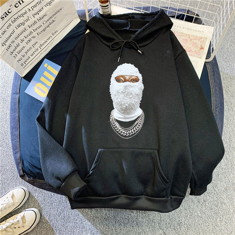 Dame hettegenser med kreativ grafikkdesign og detaljert kunstverk Skjora