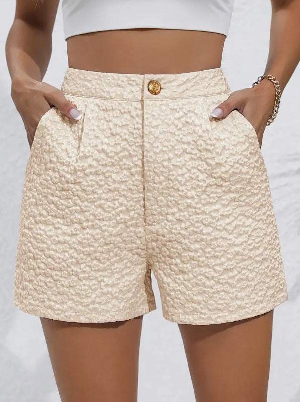 Dame shorts med strukturert stoff Skjora
