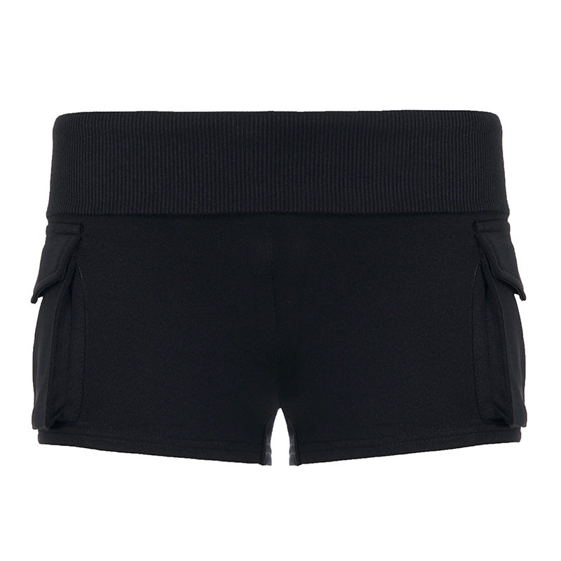 Dame Fashion Shorts med praktiske lommer og høy midje Skjora