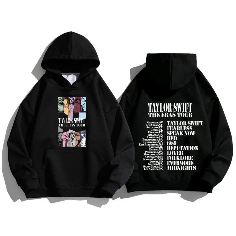 Dame hoodie med kunstnerisk motiv og inspirerende opplisting Skjora