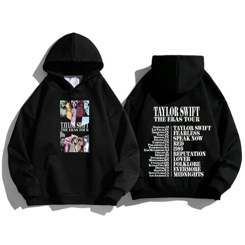 Dame hoodie med kunstnerisk motiv og inspirerende opplisting Skjora
