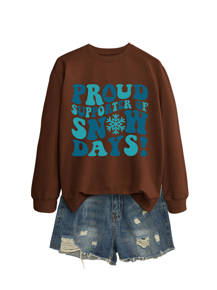 Dame sweatshirt med kreativt trykk og avslappet snitt Skjora