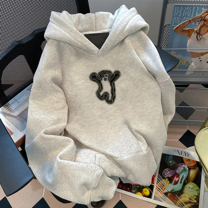 Kvinnehettegenser med kreativ bjørnemotiv Skjora