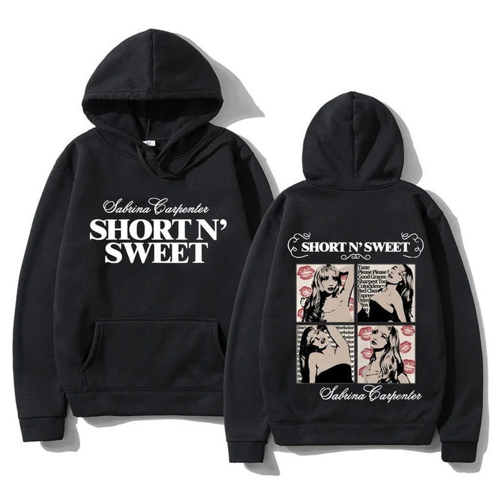 Damehoodie med unikt komisk design og kunstnerisk trykk Skjora