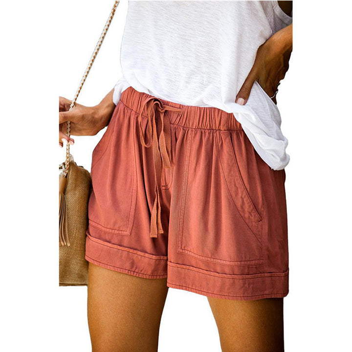 Damer Komfortable Sommer-shorts med elastisk midje og praktiske lommer Skjora
