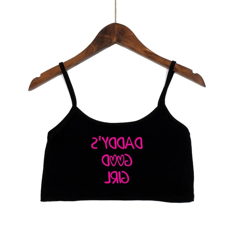 Damer moteriktig Crop-Top med dekorerte stropper Skjora