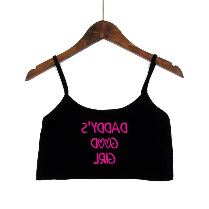 Damer moteriktig Crop-Top med dekorerte stropper Skjora