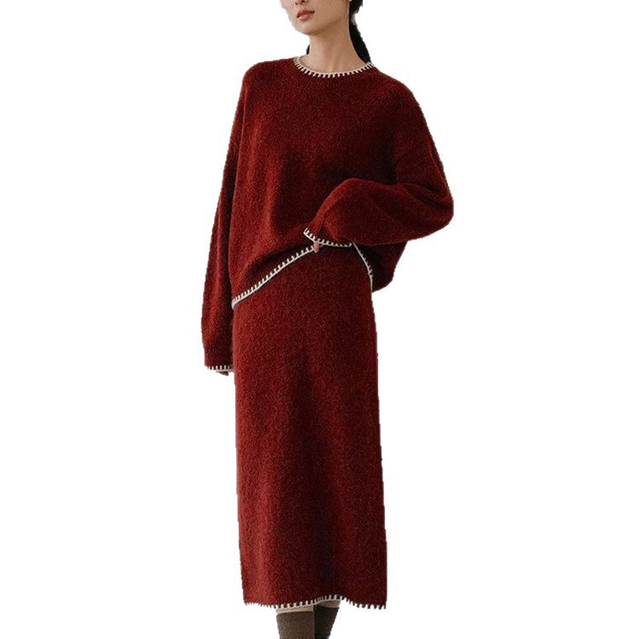 Kvinnens koselige strikkedesign med elegante detaljer Skjora