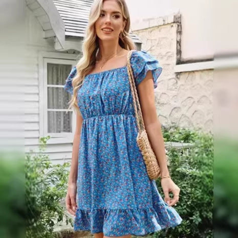 Damer uformelt sommerkjole med ruffle detaljer Skjora