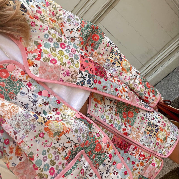 Dame Patchwork Skjørt med glidelås og sidelommer Skjora
