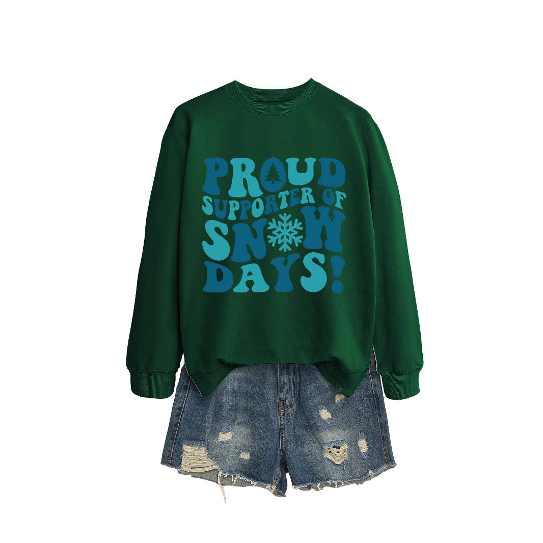 Dame sweatshirt med kreativt trykk og avslappet snitt Skjora