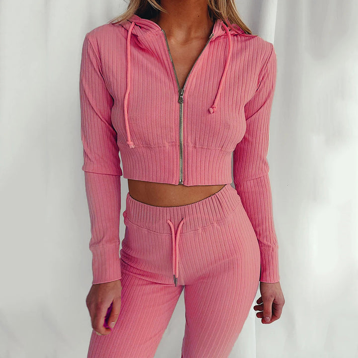 Damer Sporty Crop Top og Skjora Leggings