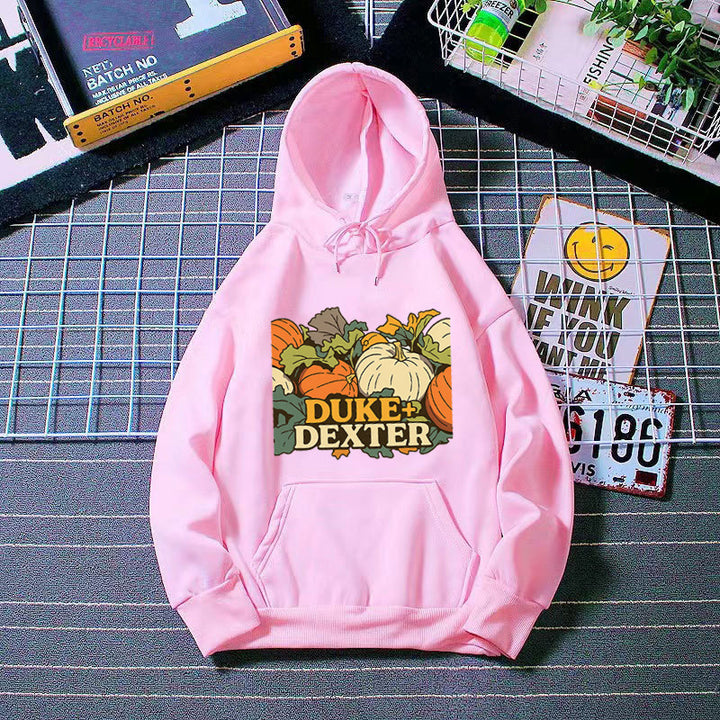 Women's Hoodie with Light Pumpkin Motif Skjora