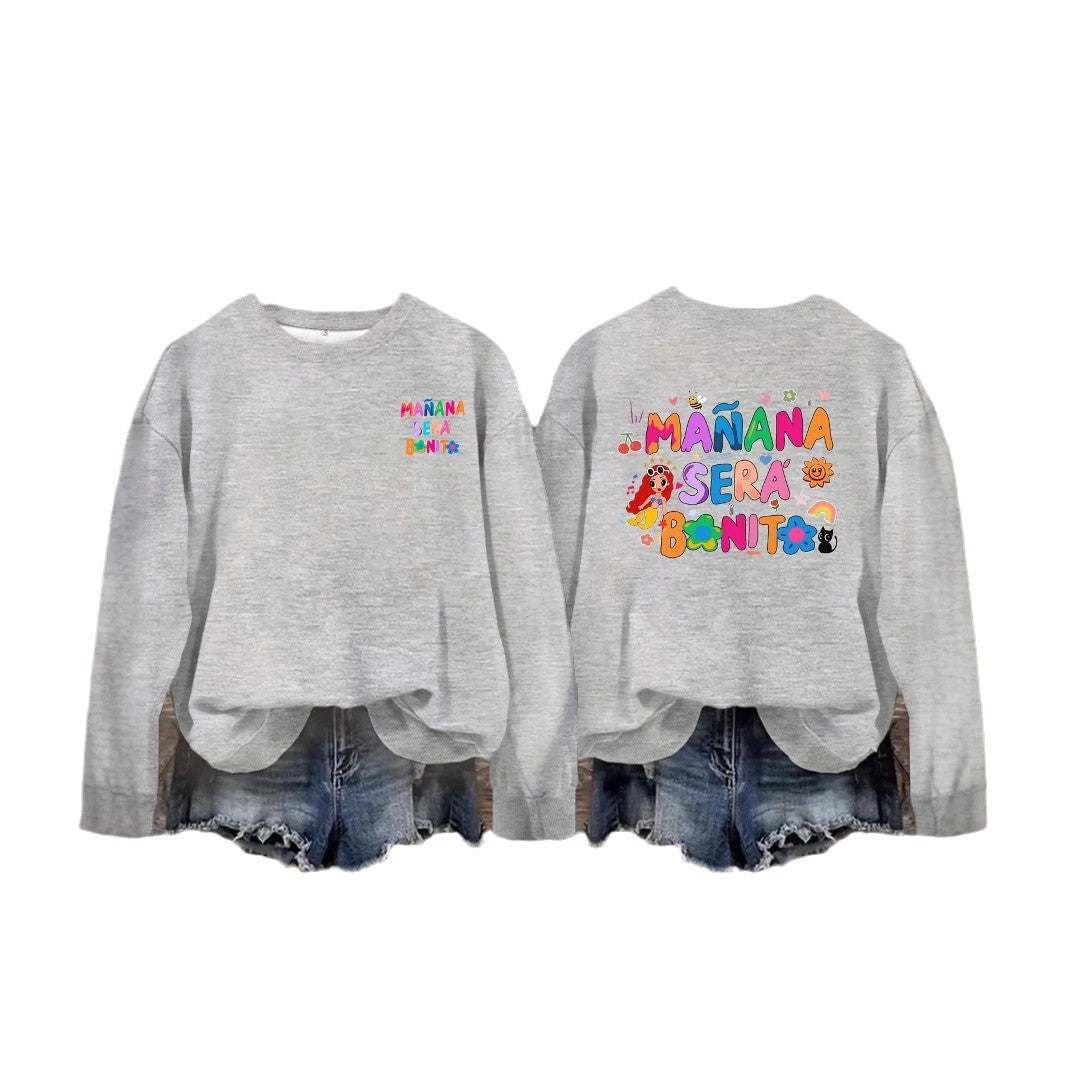Dame sweatshirt med lekent fargerikt trykk og avslappet passform Skjora