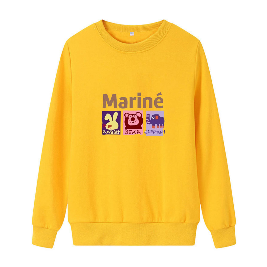 Dameen koselig sweatshirt med dyremotiver Skjora