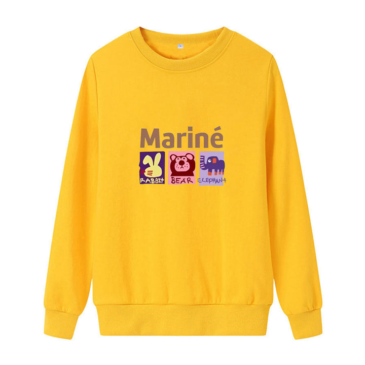 Dameen koselig sweatshirt med dyremotiver Skjora