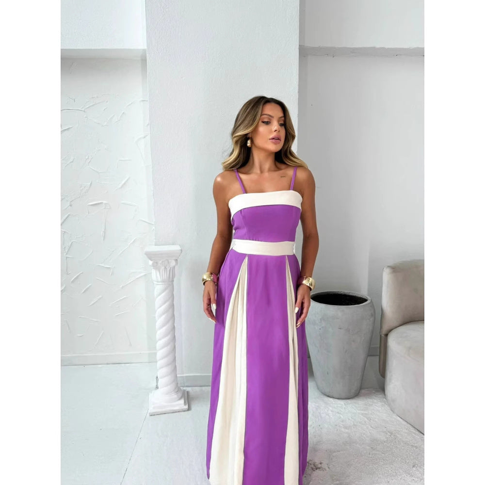 Kvinne maxi kjole med elegant drapering Skjora