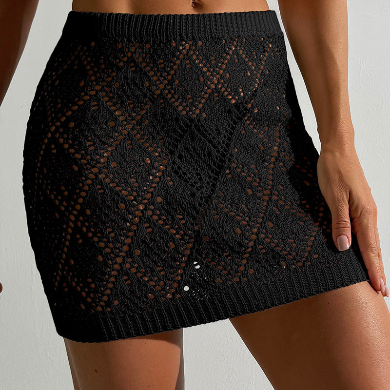 Damen Häkelrock mit strukturiertem Design Skjora