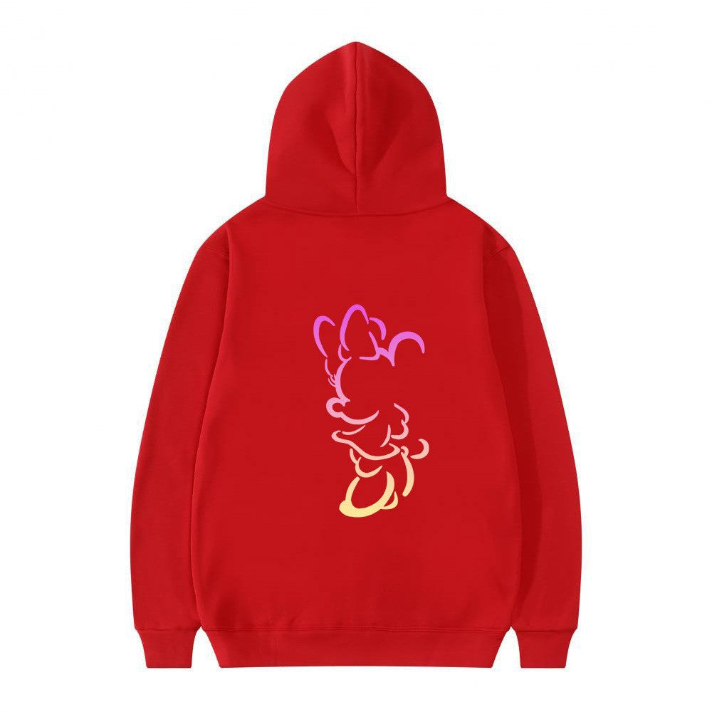 Dame hoodie med kunstnerisk skydesign og myk indre fôr Skjora