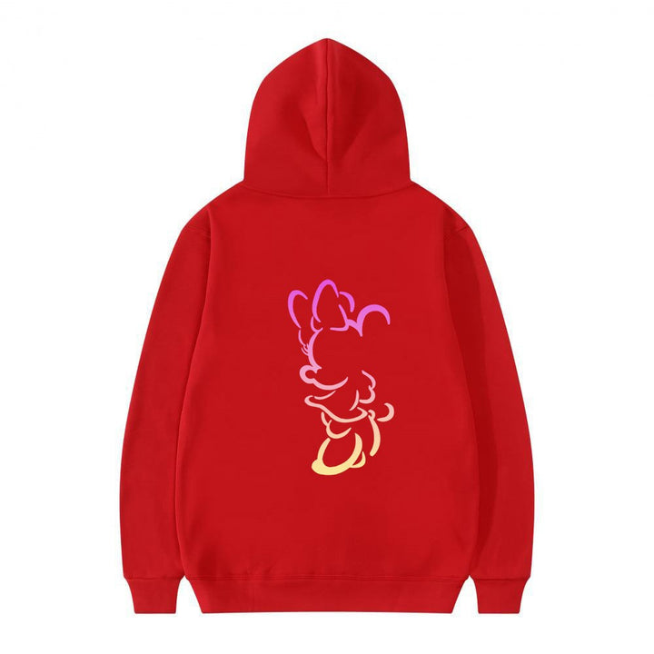 Dame hoodie med kunstnerisk skydesign og myk indre fôr Skjora