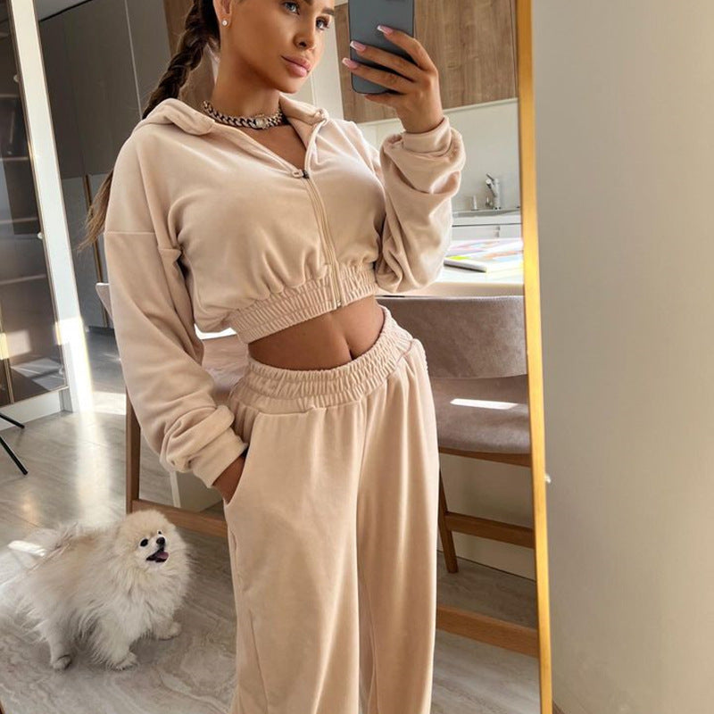 Kvinne avslappet jumpsuit med cropped topp og vid ben Skjora