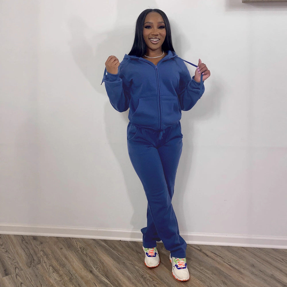 Damers sporty fritidsdress-set med full glidelås Skjora