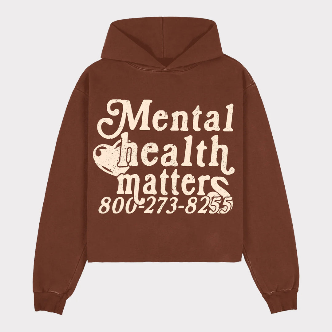 Dame hoodie med uttalende trykk Skjora