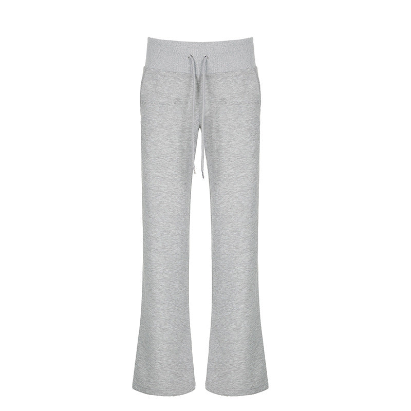 Dame Flared Sweatpants med elastisk liv og justerbar snor Skjora
