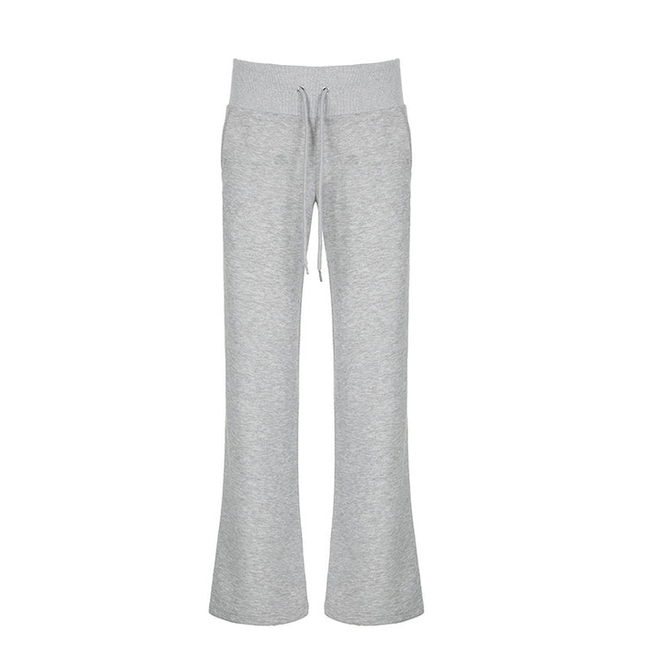 Dame Flared Sweatpants med elastisk liv og justerbar snor Skjora