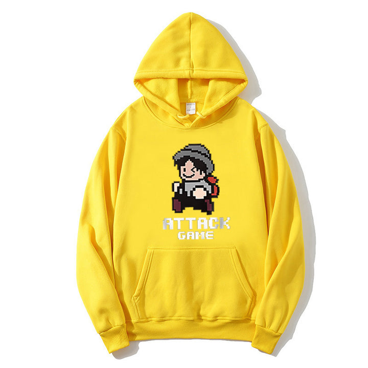 Women's Hoodie with Playful Retro Game Design Skjora