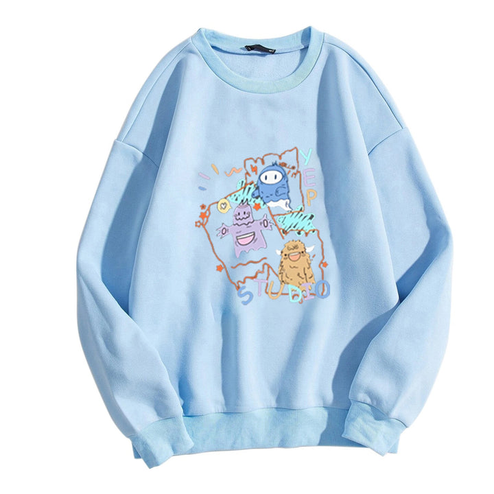 Dame casual sweatshirt med kreativ grafikkdesign skjorte