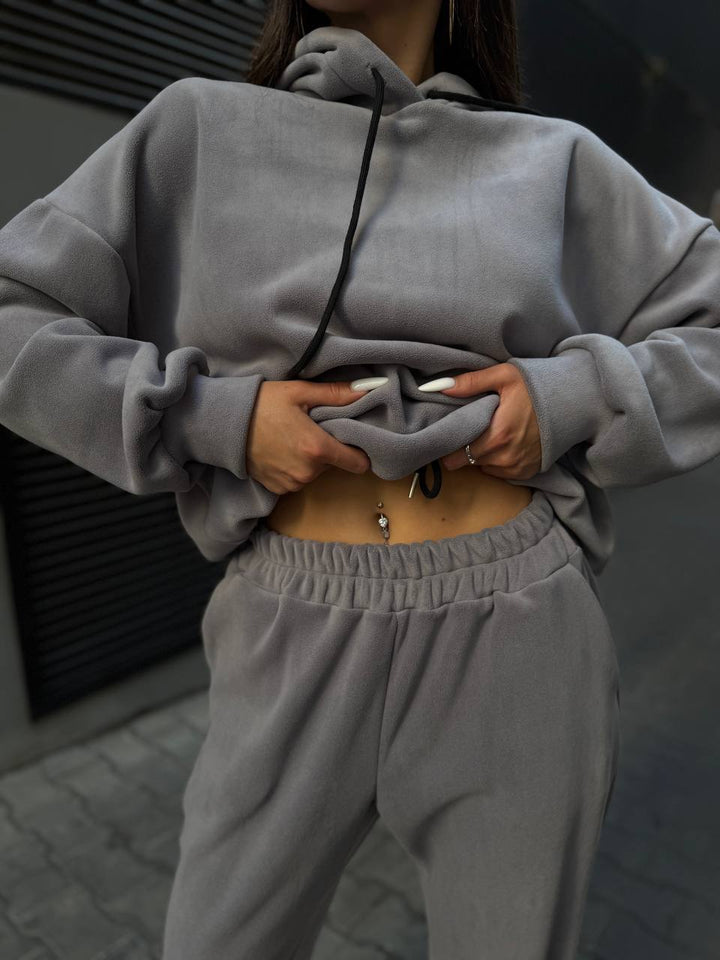 Damer koselig Relaxed-Fit treningsdress med elastisk liv og praktiske lommer Skjora