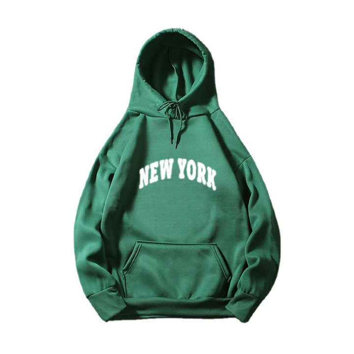 Dame hettegenser med moderne New York-trykk Skjora