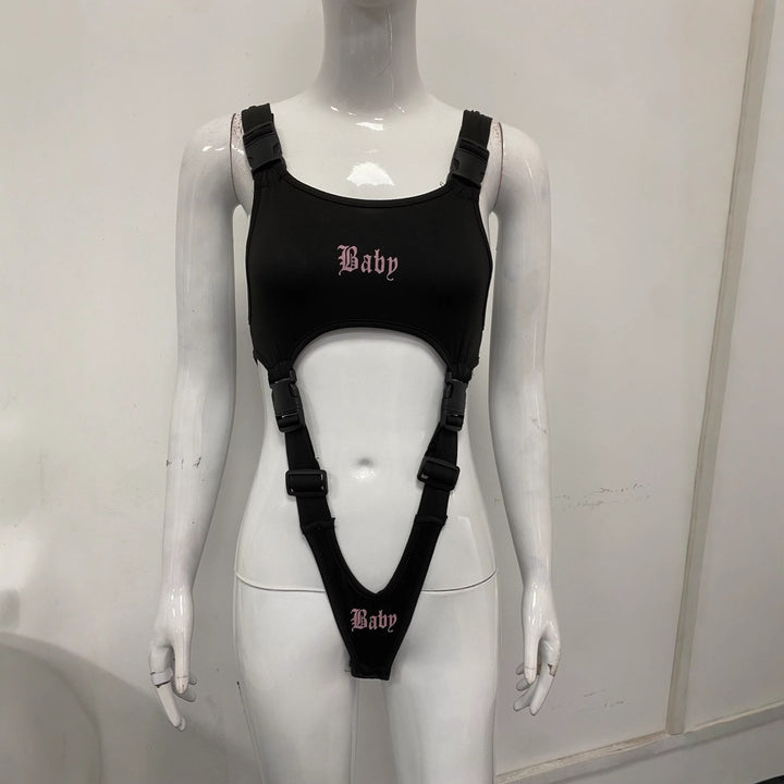 Dame innpakningsbody med unikt design og justerbare stropper Skjora