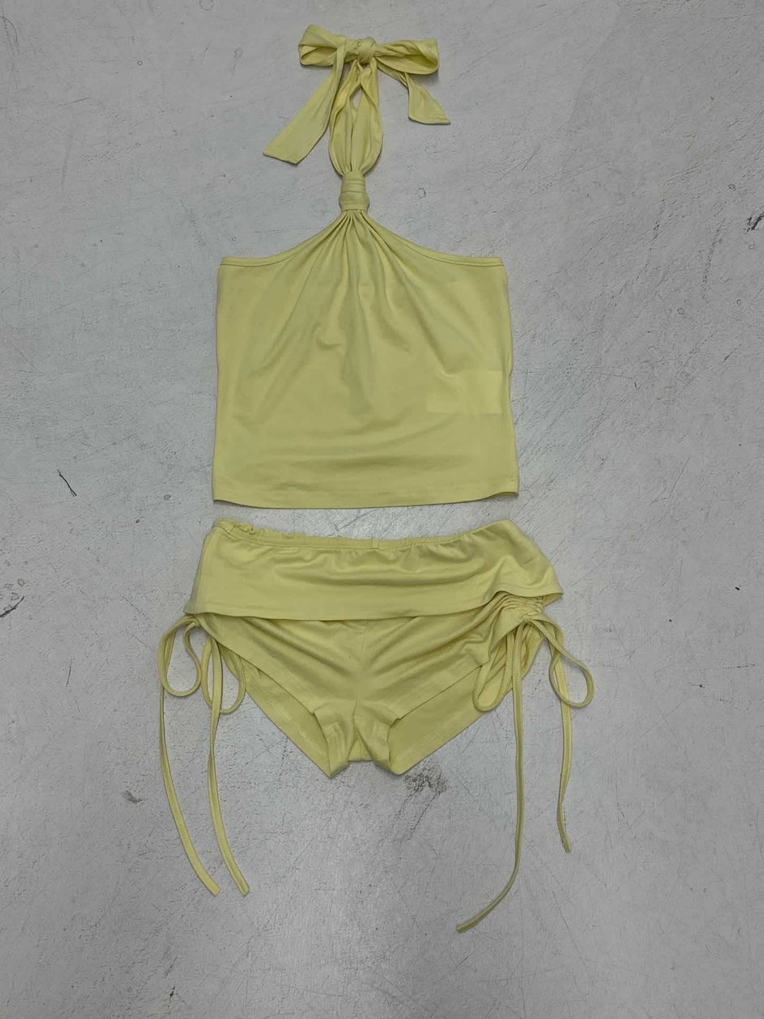 Damer Sportslig Bikinit-sett med justerbart stroppdesign og fargerik strikk Skjora