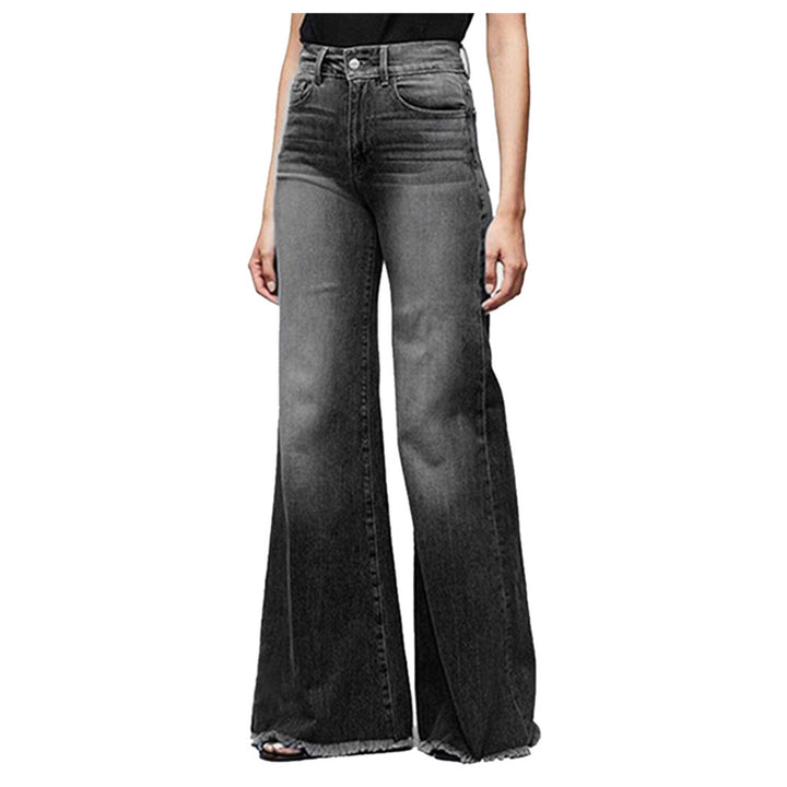 Dame Høyt skåret slengjeans i vintage-look Skjora