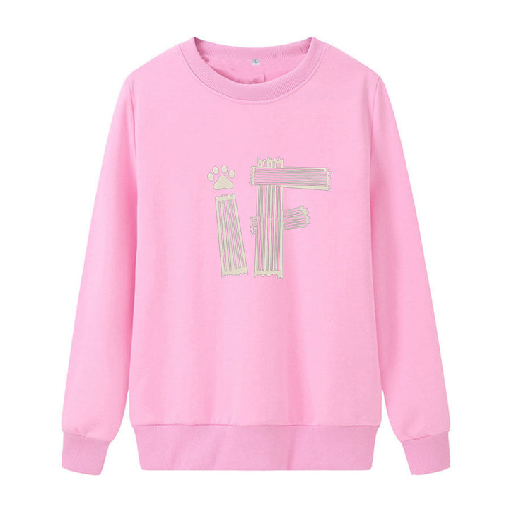 Dame uformell sweatshirt med kreativ grafisk trykk Skjora