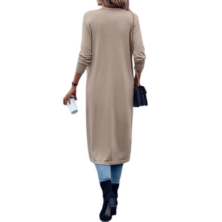 Dames strikket kåpe med åpen design og elegant snitt