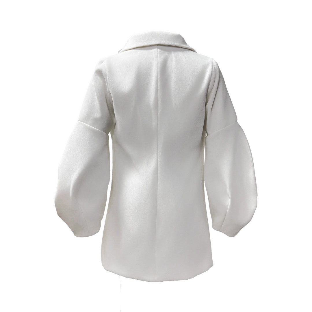 Kvindernes elegante dobbeltbrystet blazer kjole med voluminøse ærmer Skjora