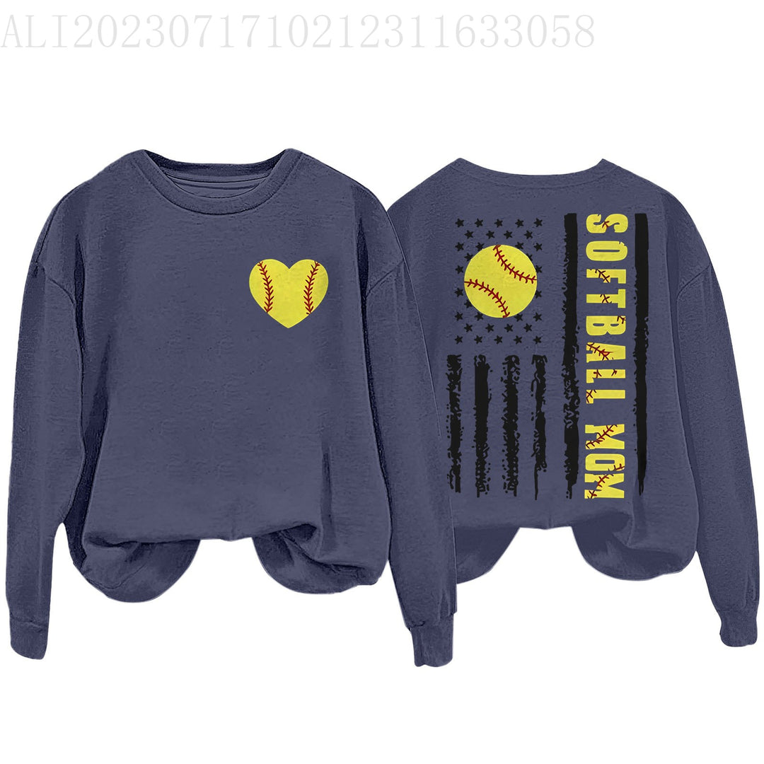 Kvinnegenser med kreativ softball-design Skjora