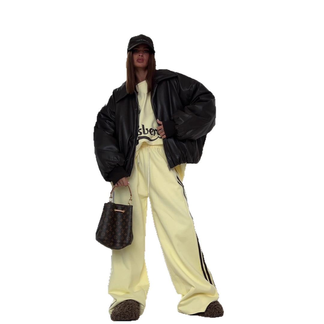 Kvinne casual joggedress med vid design og fargede detaljer Skjora