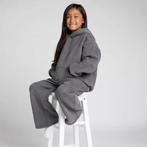 Kvinner Avslappet Fleece Loungewear Sett Skjora
