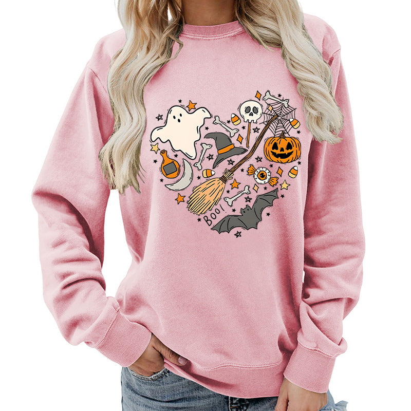 Dame Halloween Sweatshirt med Kreativ Design Skjora