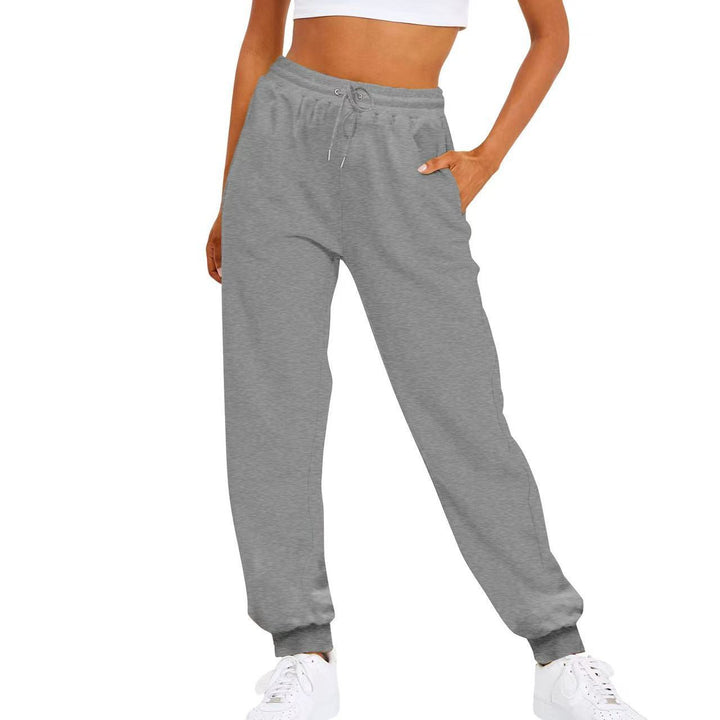 Kvinnors bekväma joggingsbyxor med elastiskt midjeband och sidofickor Skjora