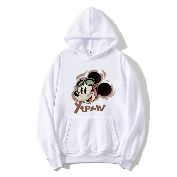 Dame hette hettegenser med kreativt Mickey Mouse-motiv Skjora