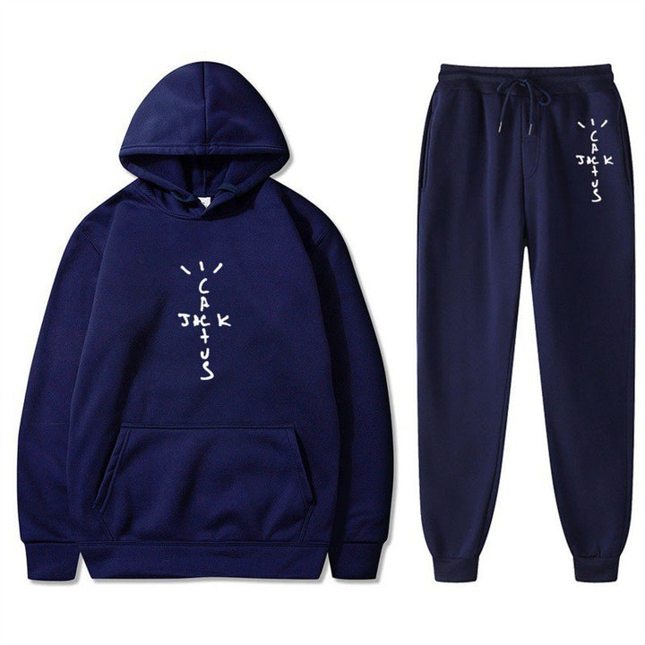 Damer Hoodie og Joggebukse Sett med Kreativ Skrift Skjora