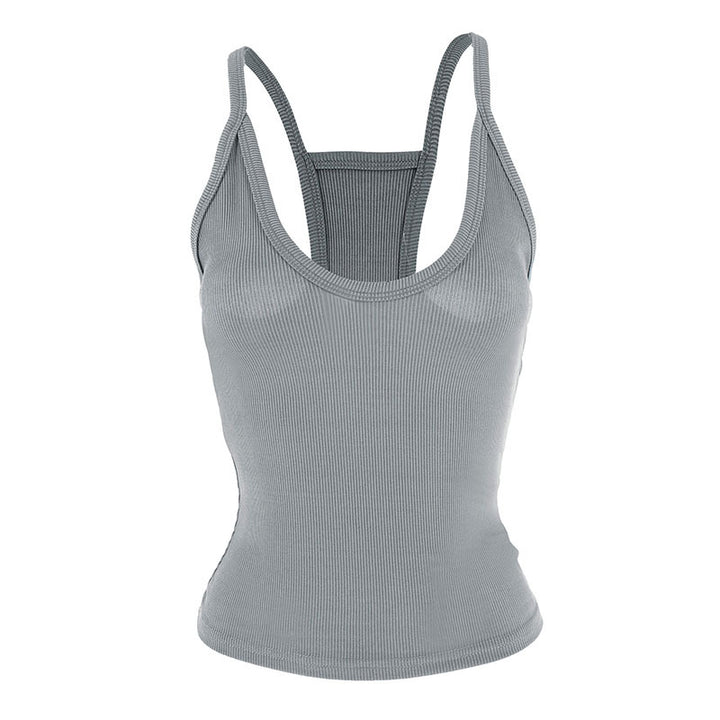 Dame Sporty Stretch-Top med slim fit Skjora