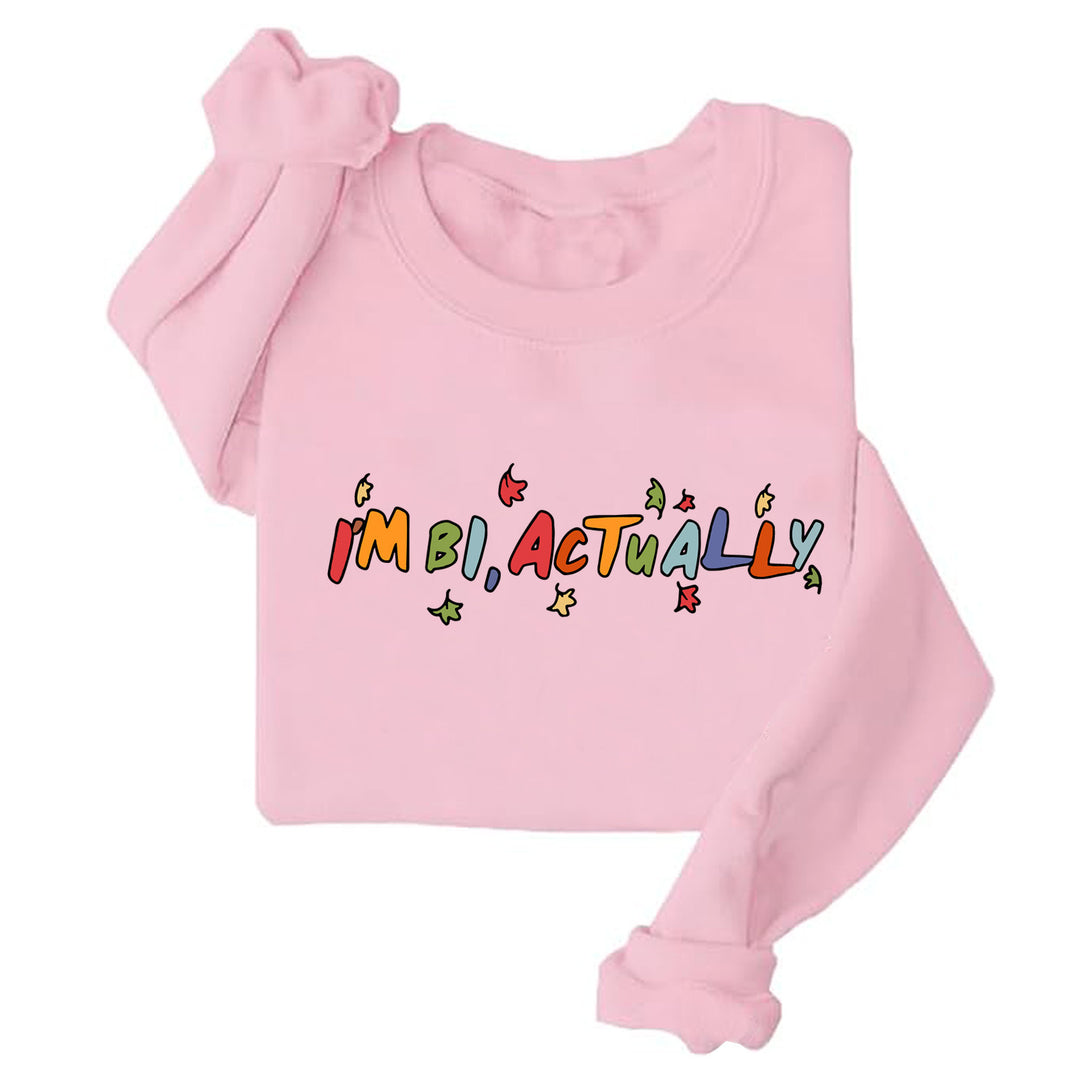 Kvinnesweater med kreativt trykk og avslappet snitt Skjora